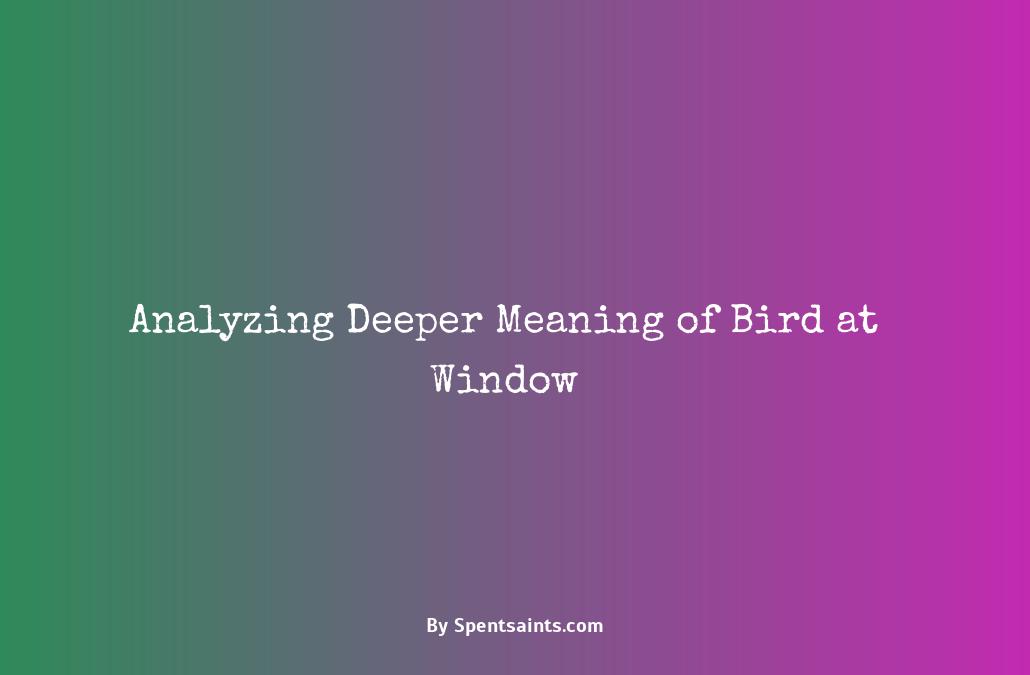 bird on window meaning