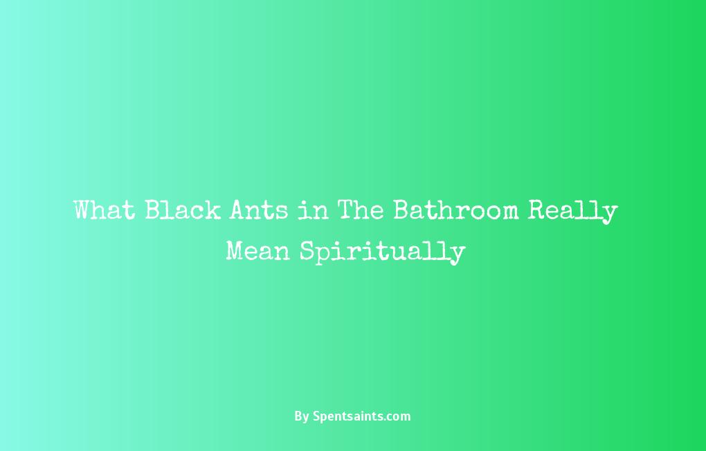 black ants in bathroom meaning