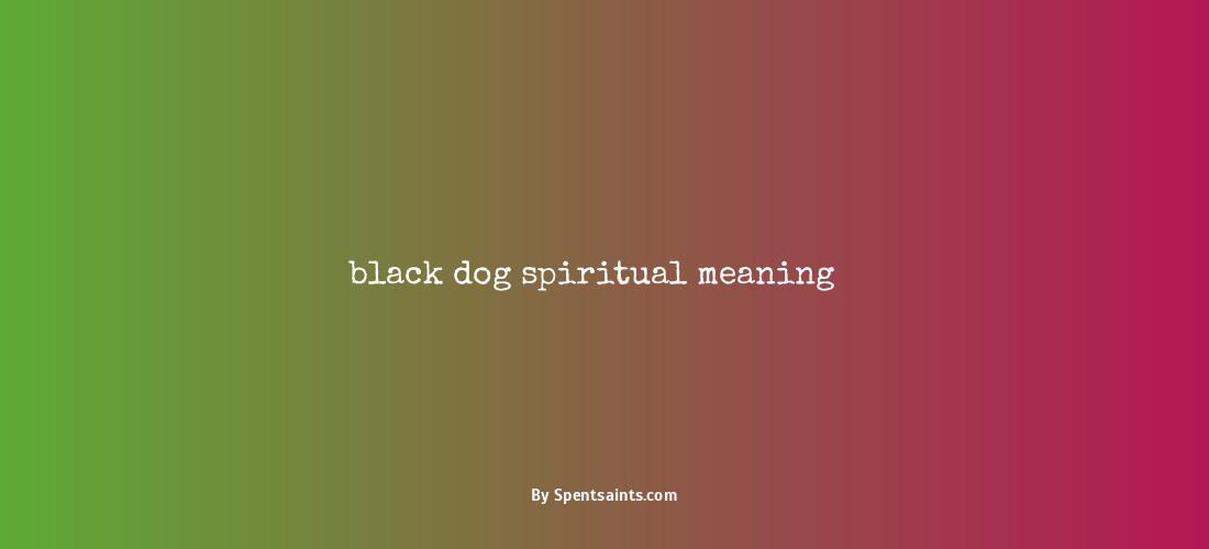 black dog spiritual meaning