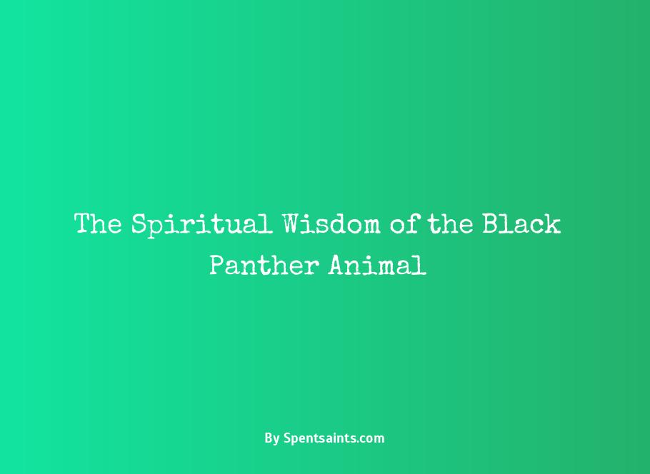 black panther spiritual animal