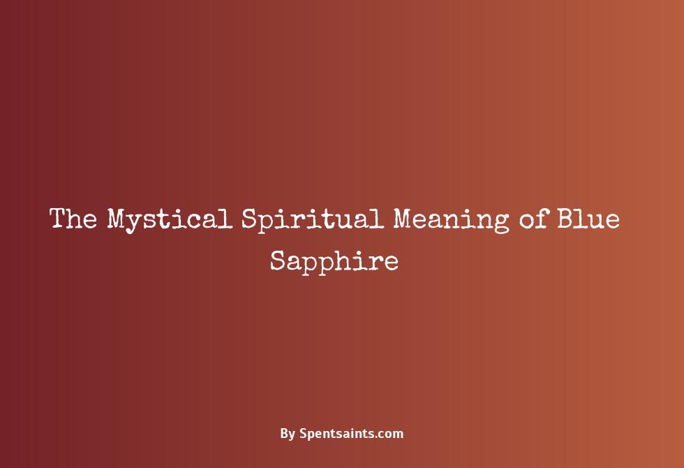blue sapphire spiritual meaning