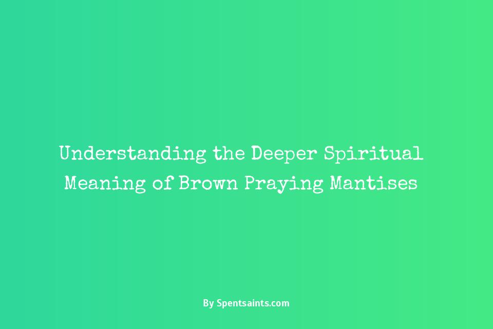 brown praying mantis spiritual meaning