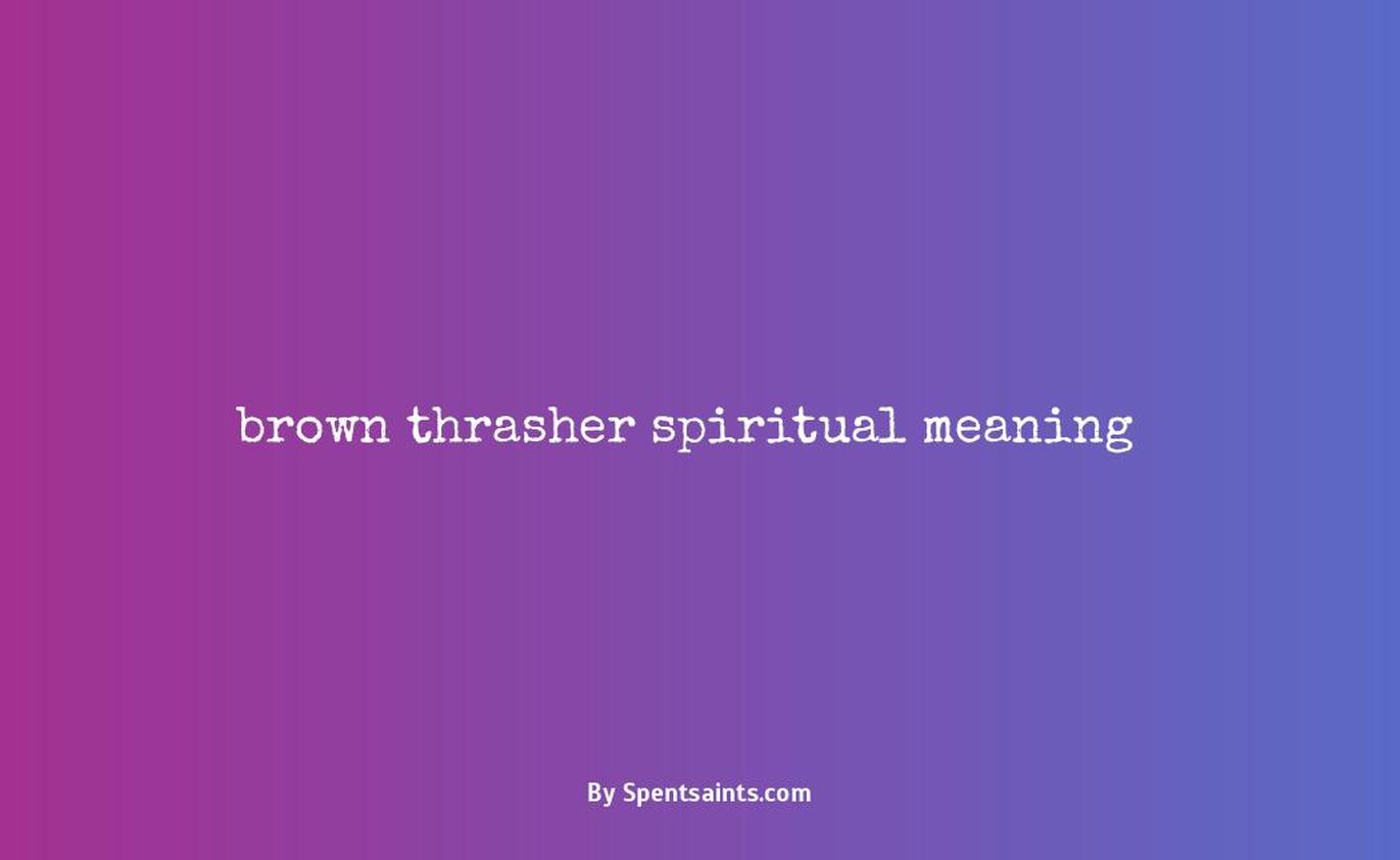 brown thrasher spiritual meaning