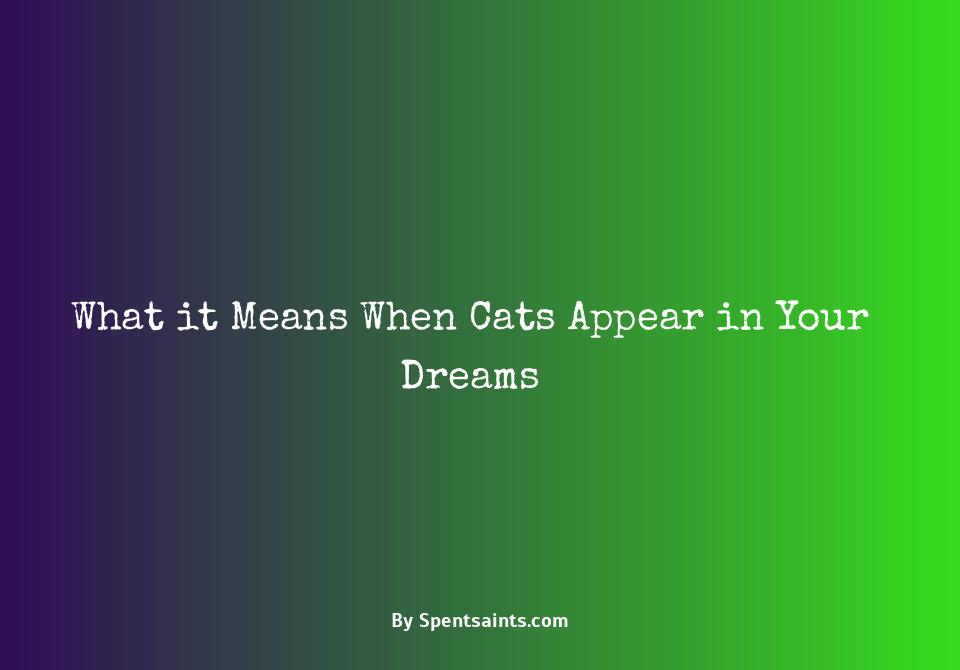 cats in dreams what does it mean