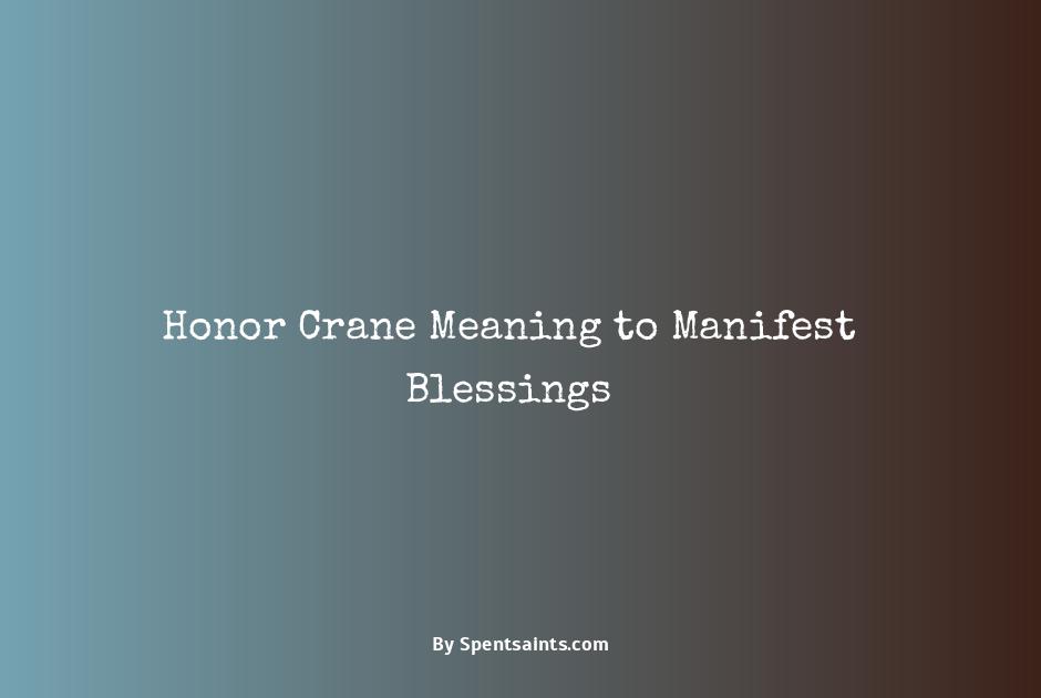 crane bird spiritual meaning