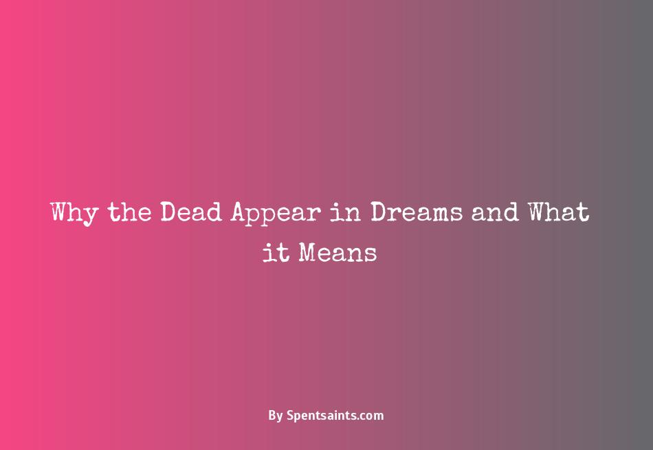 dead person dream meaning