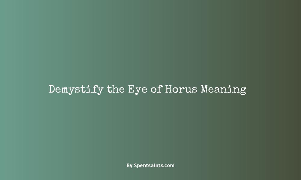deeper meaning of the eye of horus