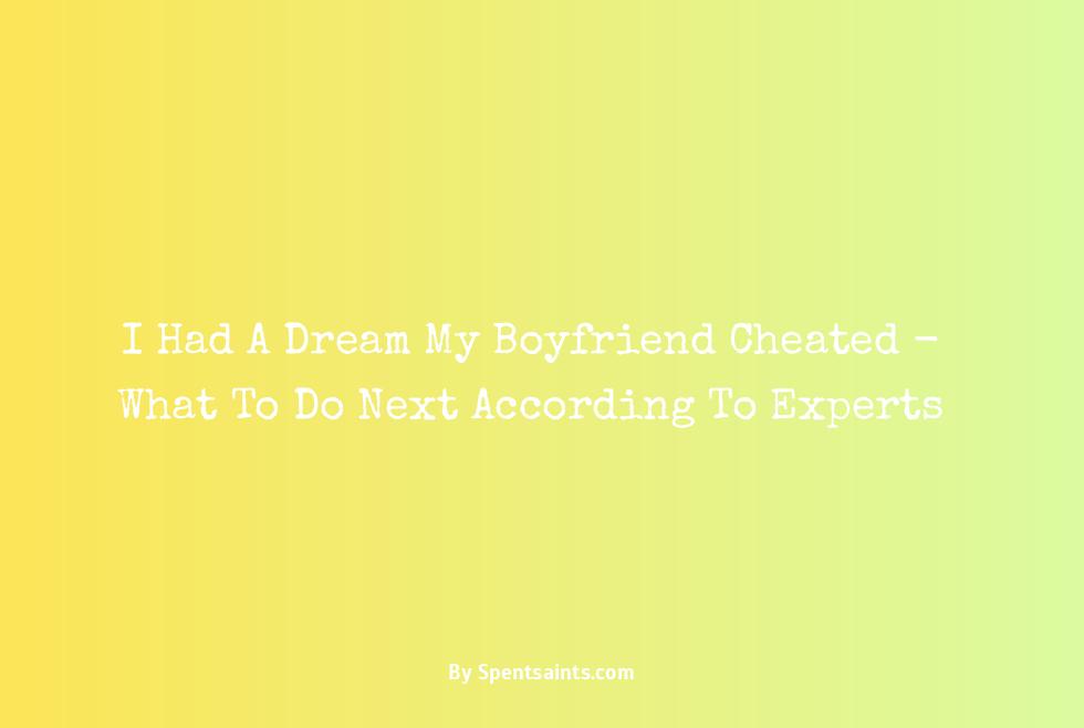 dream my boyfriend cheated on me