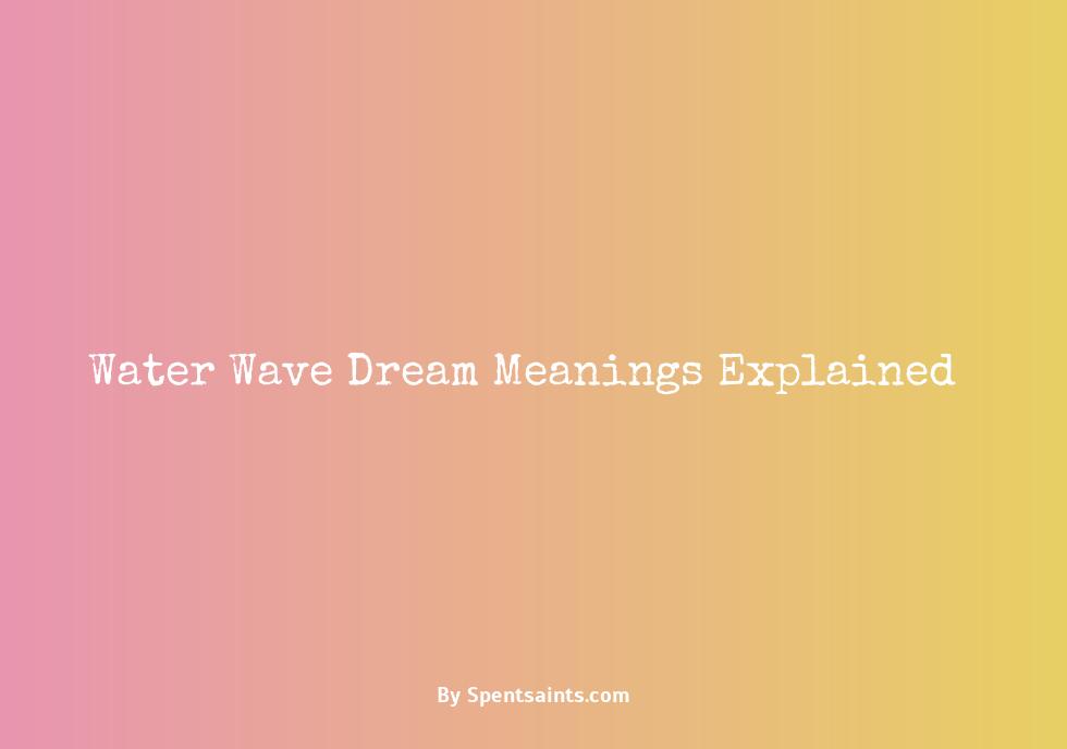 dream about waves meaning