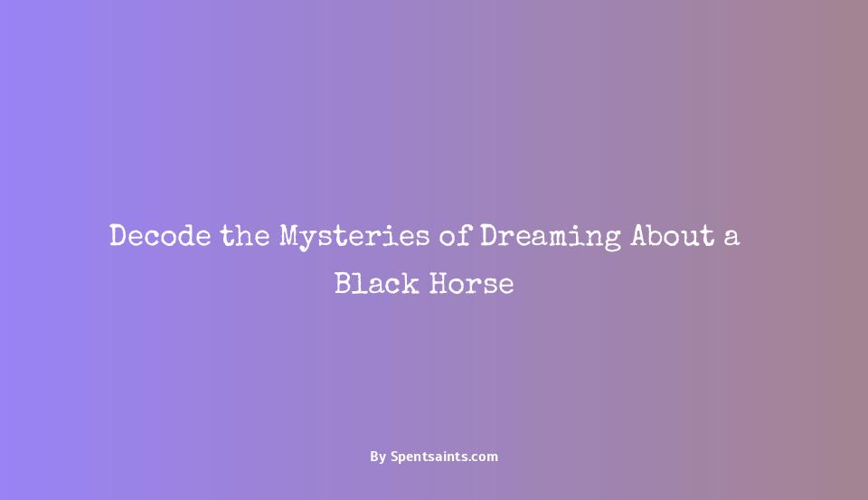 dream about a black horse