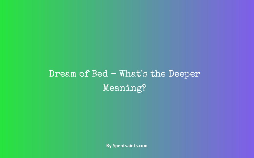 dream of bed meaning