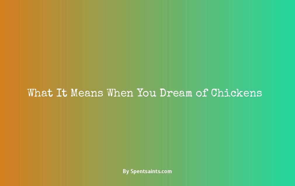 dream of chicken meaning