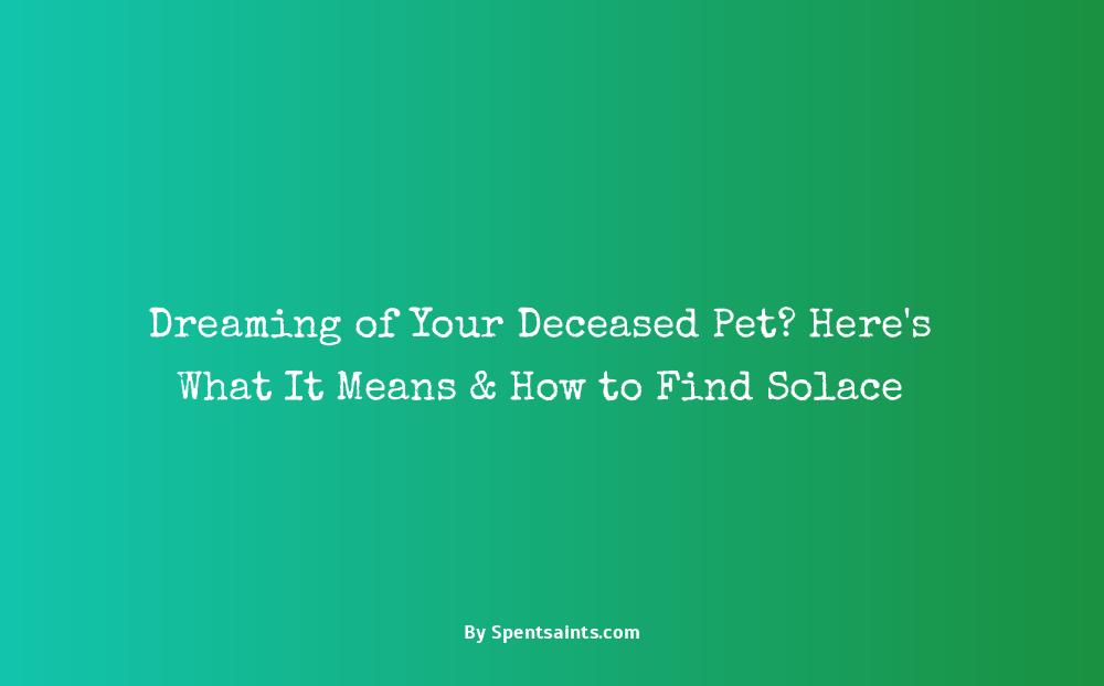 dream of deceased pet