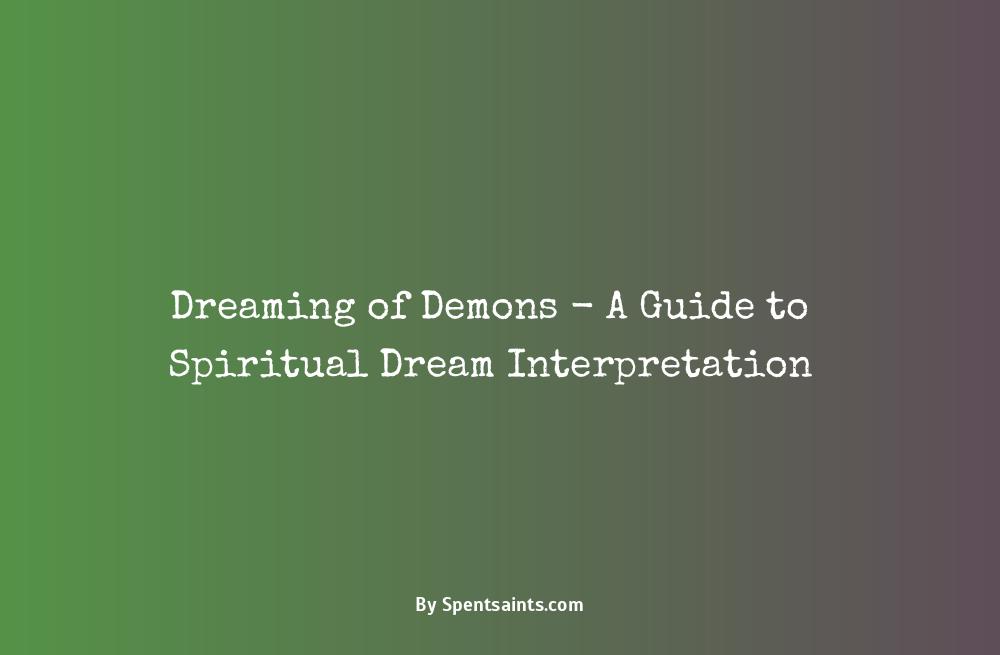 dreaming about a demon