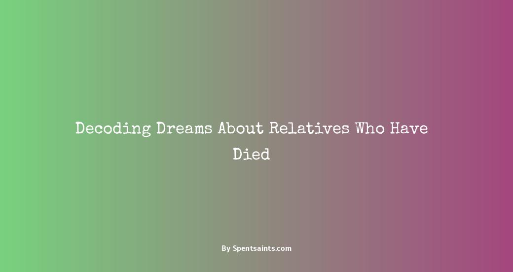 dreaming of a dead relative