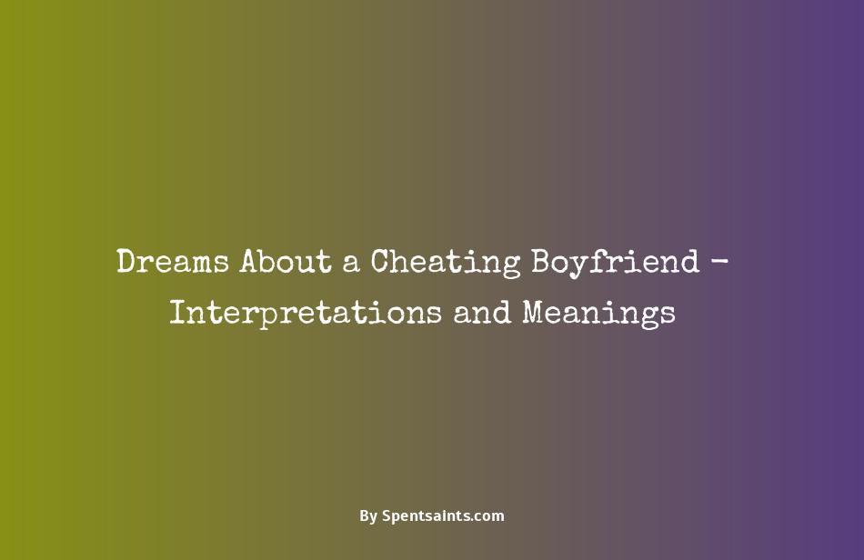 dreams of boyfriend cheating