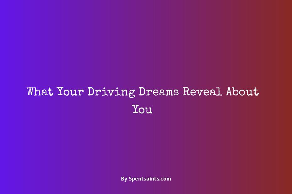 driving in dreams meaning