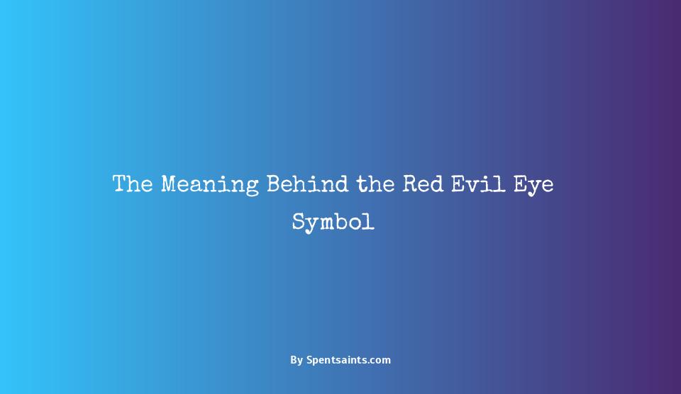 evil eye red meaning