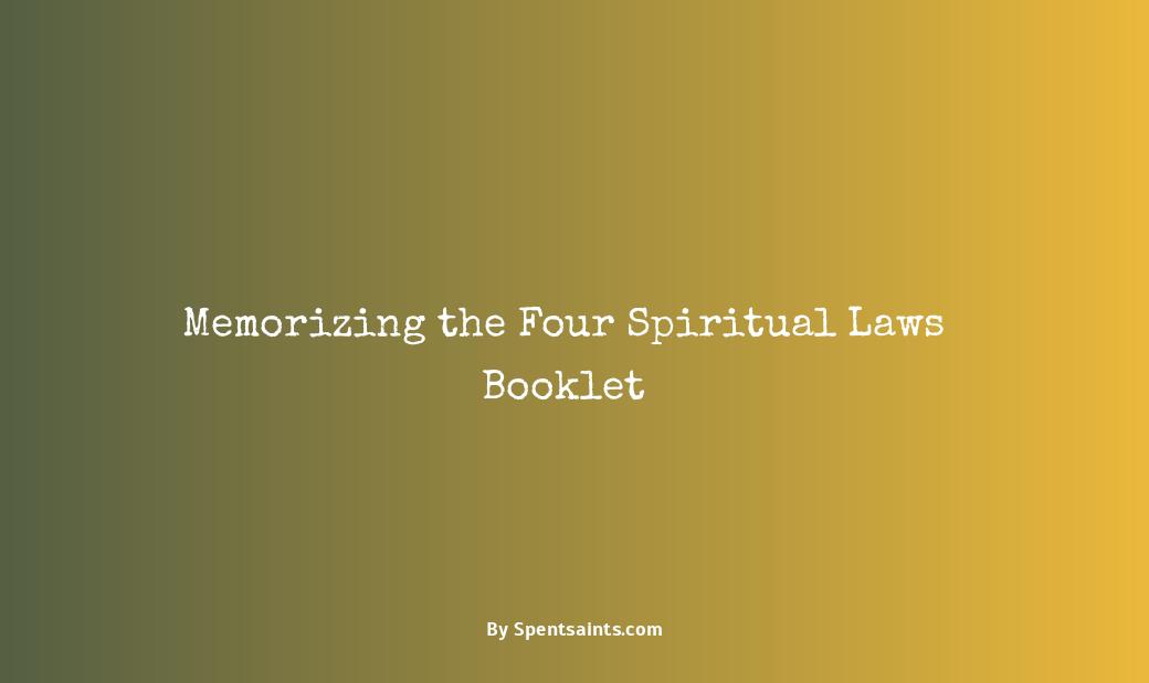 four spiritual laws booklet