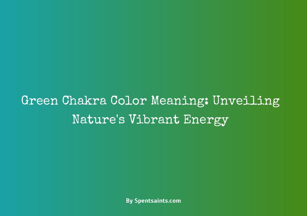 green chakra color meaning