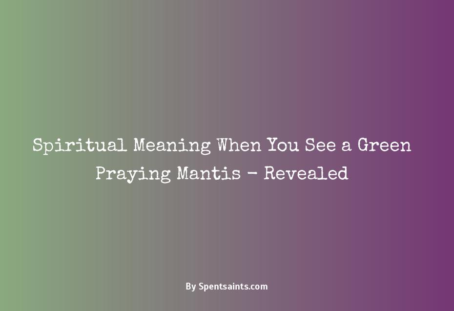 green praying mantis spiritual meaning