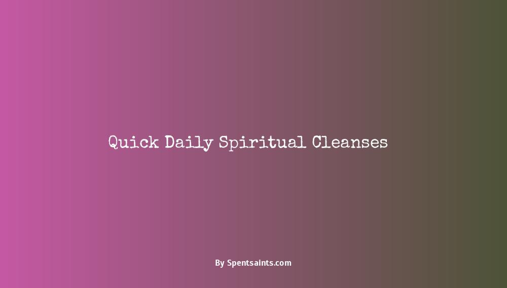 how to do a spiritual cleanse