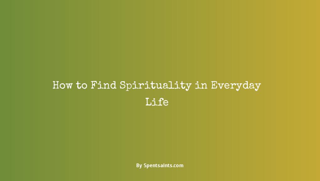how to find spirituality