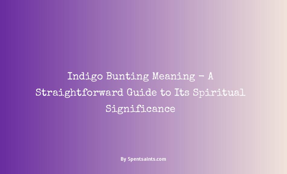 indigo bunting spiritual meaning