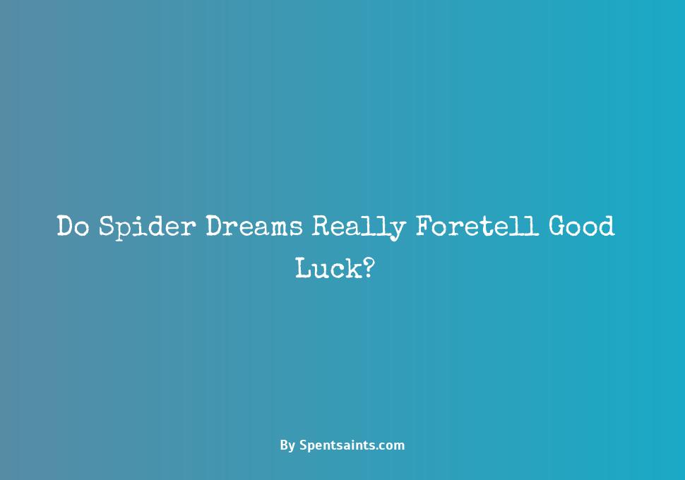 is dreaming of spiders good luck