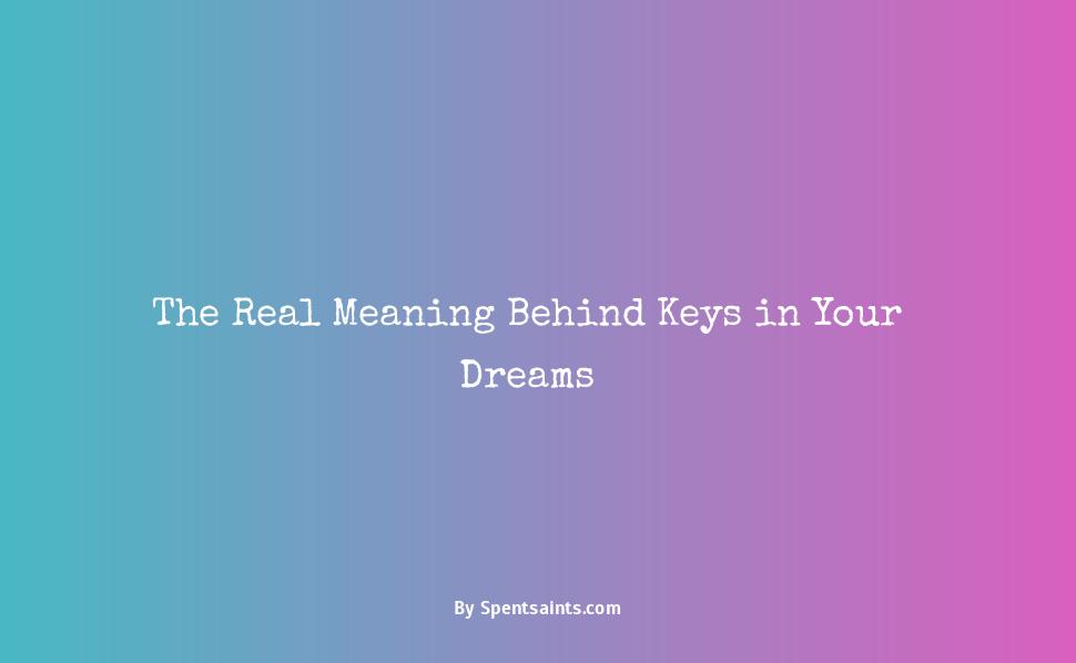 keys in a dream meaning
