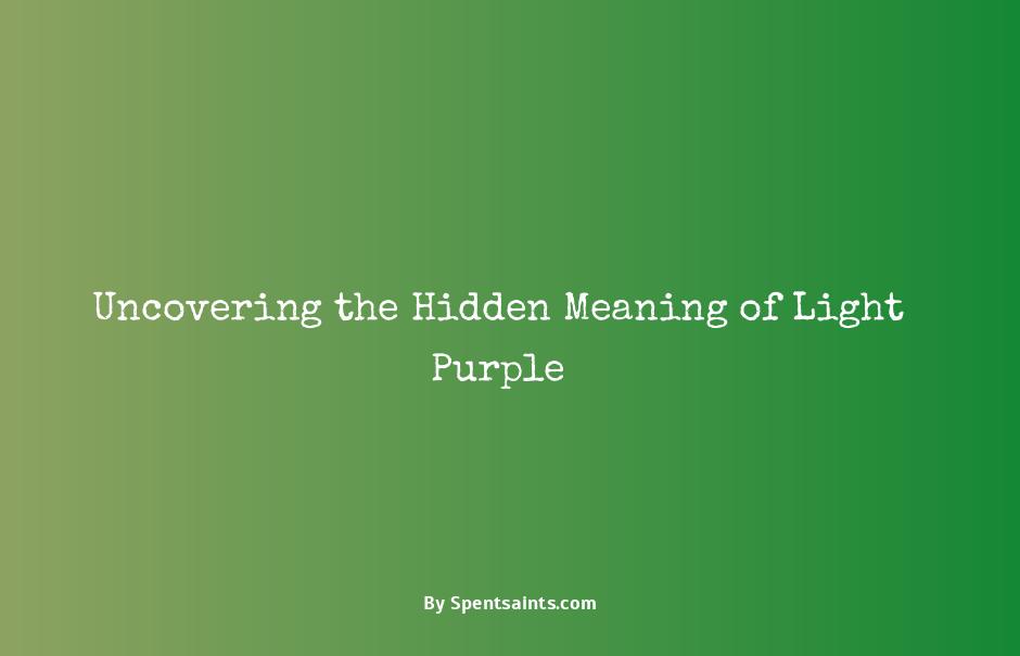 light purple color meaning