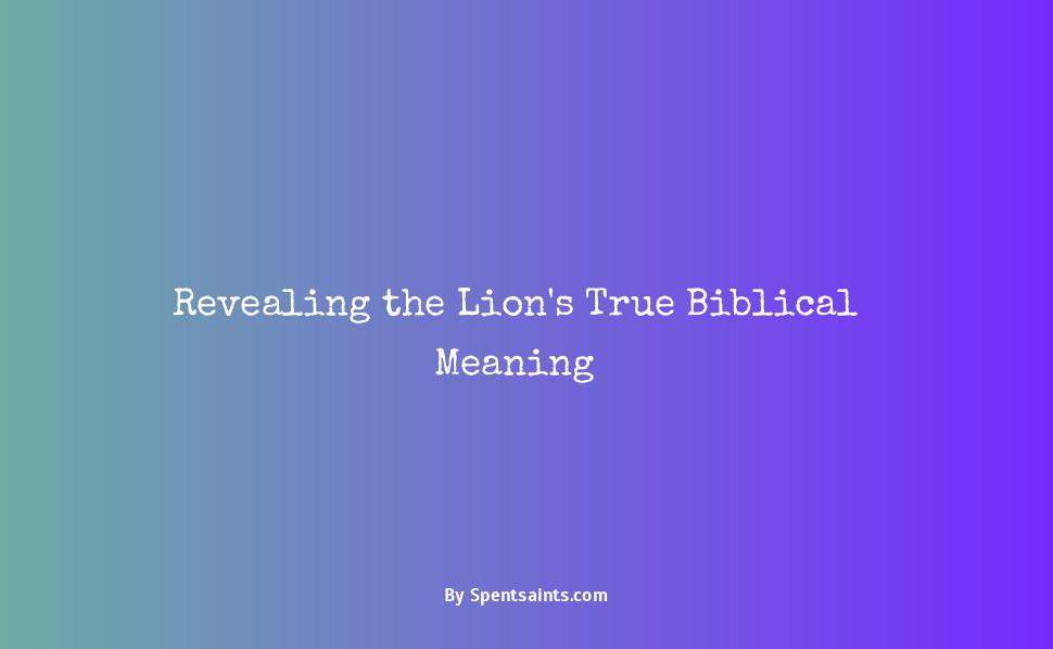 lion meaning in the bible