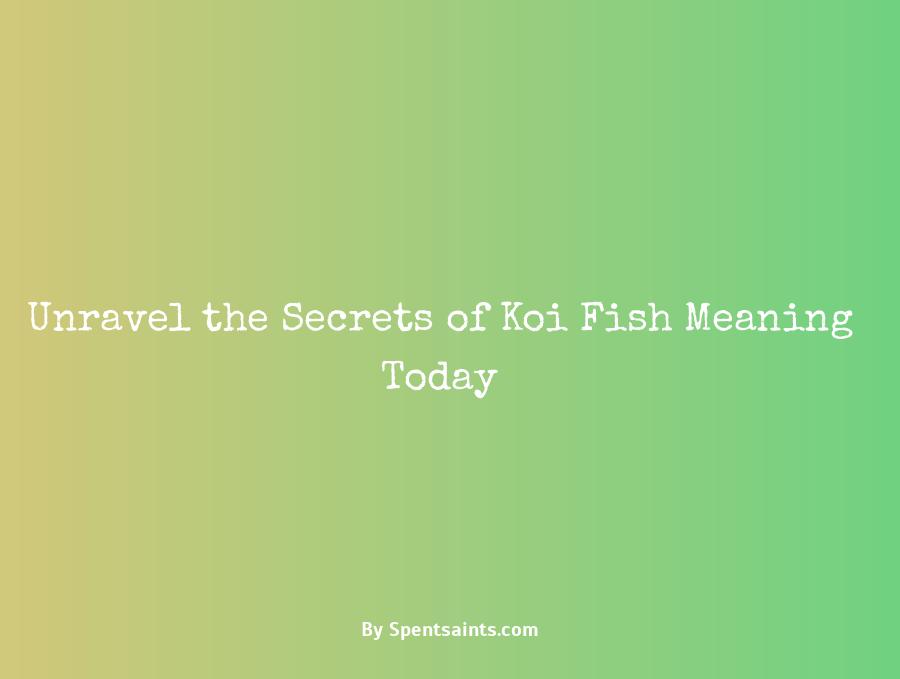 meaning behind koi fish