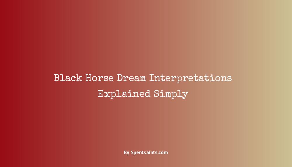 meaning of black horse in dream