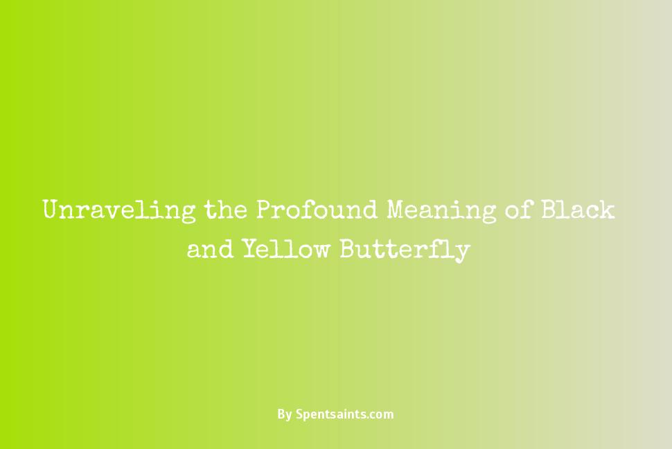 meaning of black and yellow butterfly