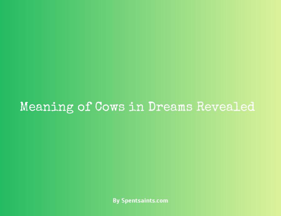 meaning of cow in a dream