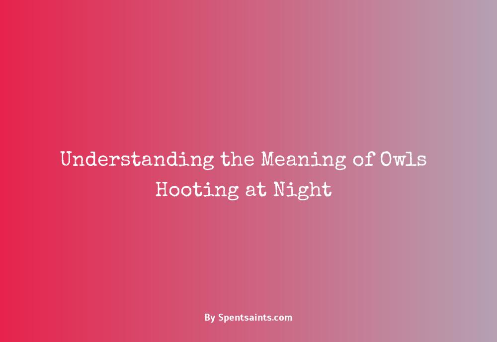 meaning of hearing owls at night
