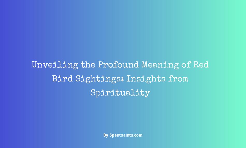 meaning of red bird sighting