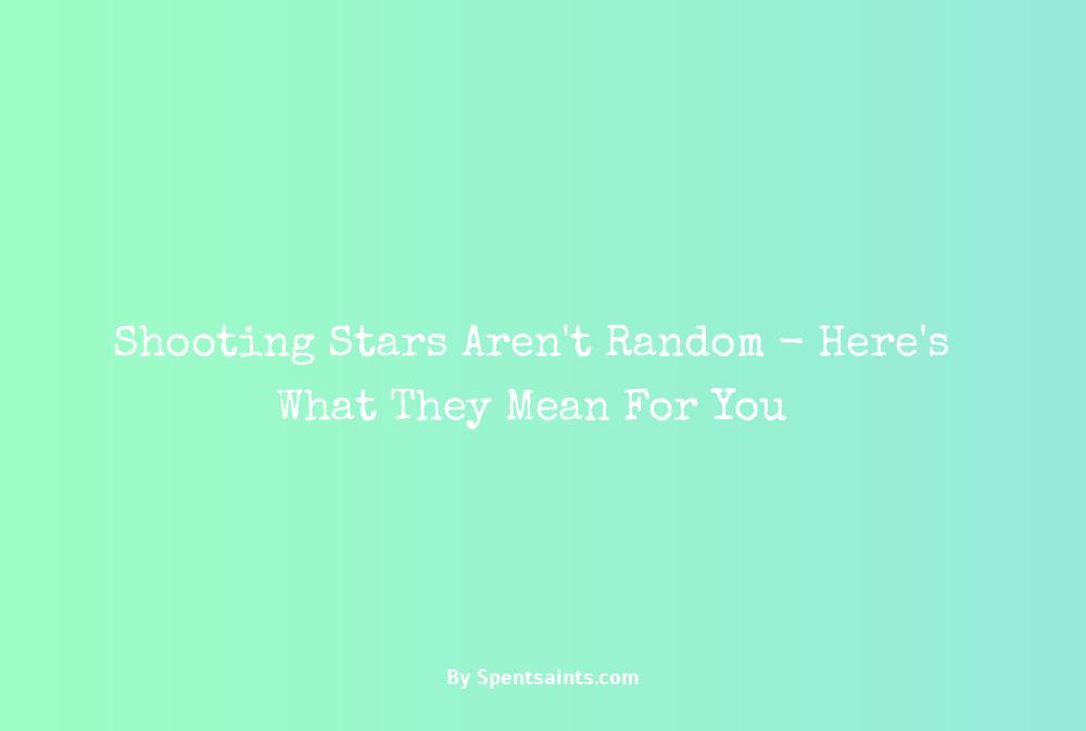 meaning of seeing a shooting star