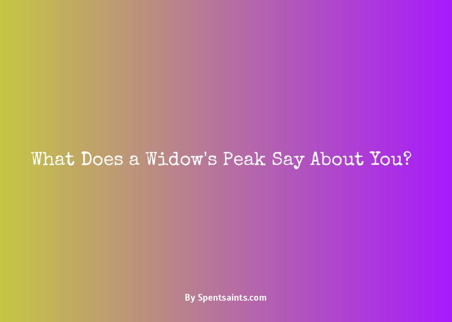 meaning of widow's peak