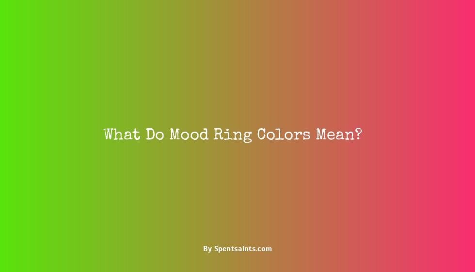 mood rings what do the colors mean