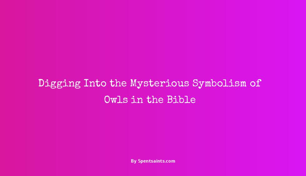 owl symbolism in the bible