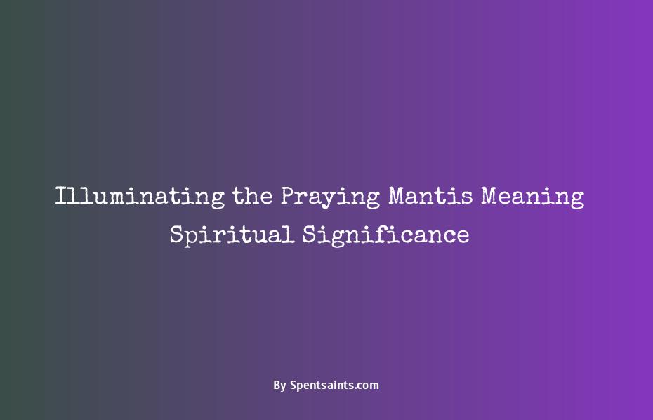 praying mantis meaning spiritual