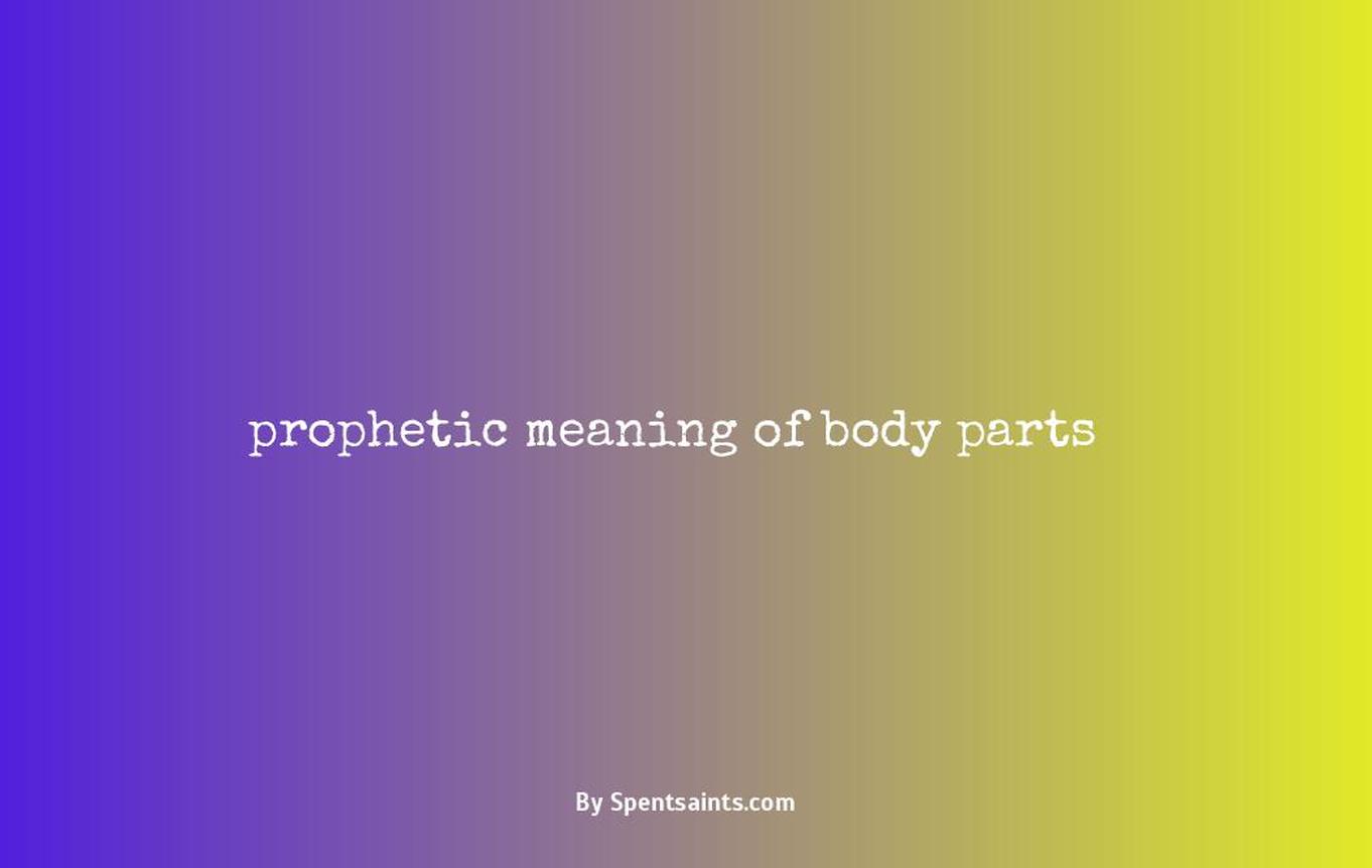 prophetic meaning of body parts
