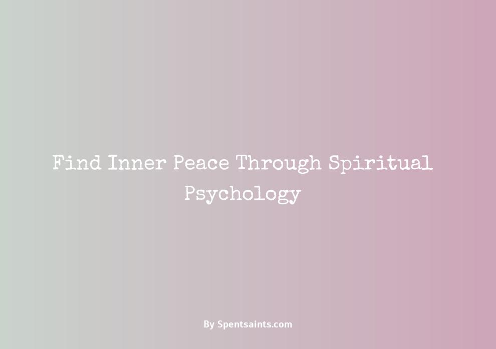 psychology of religion and spirituality