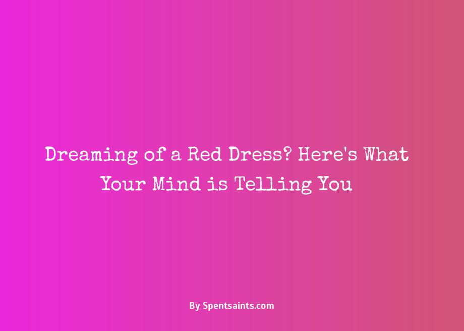 red dress in a dream