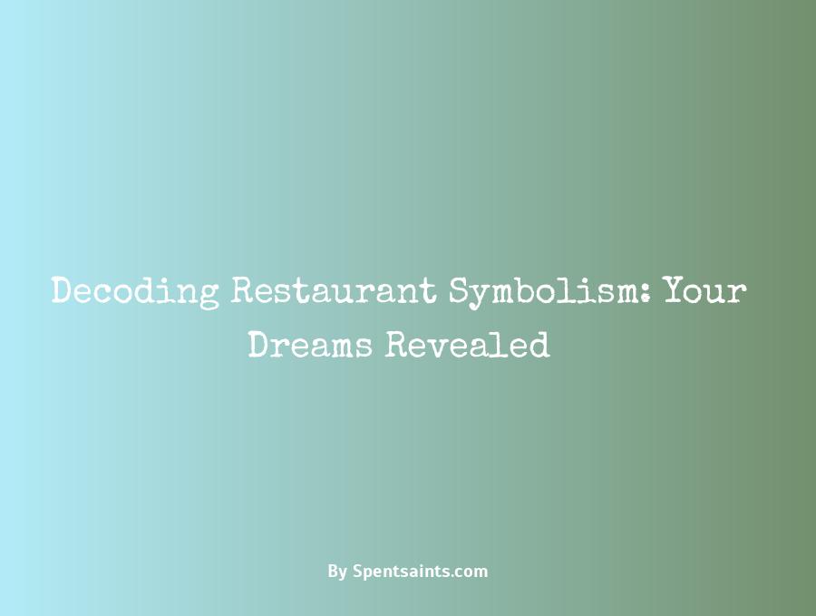 restaurant in dream meaning