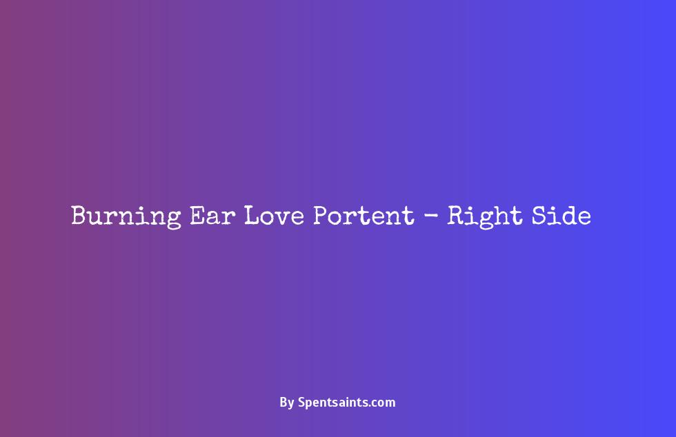 right ear burning meaning love