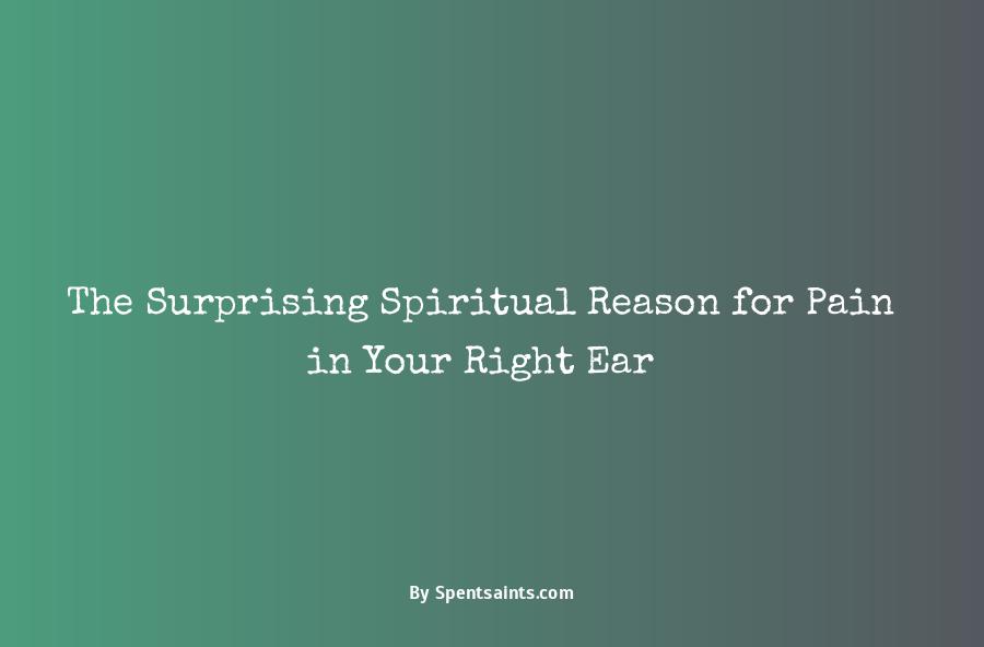 right earache spiritual meaning