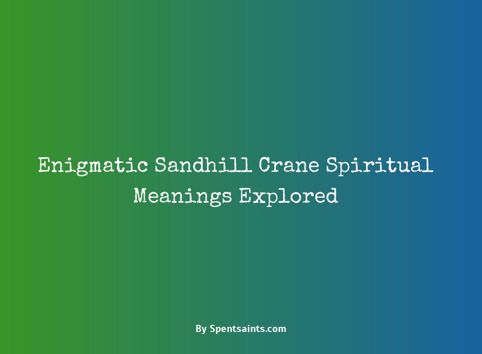 sandhill crane spiritual meaning